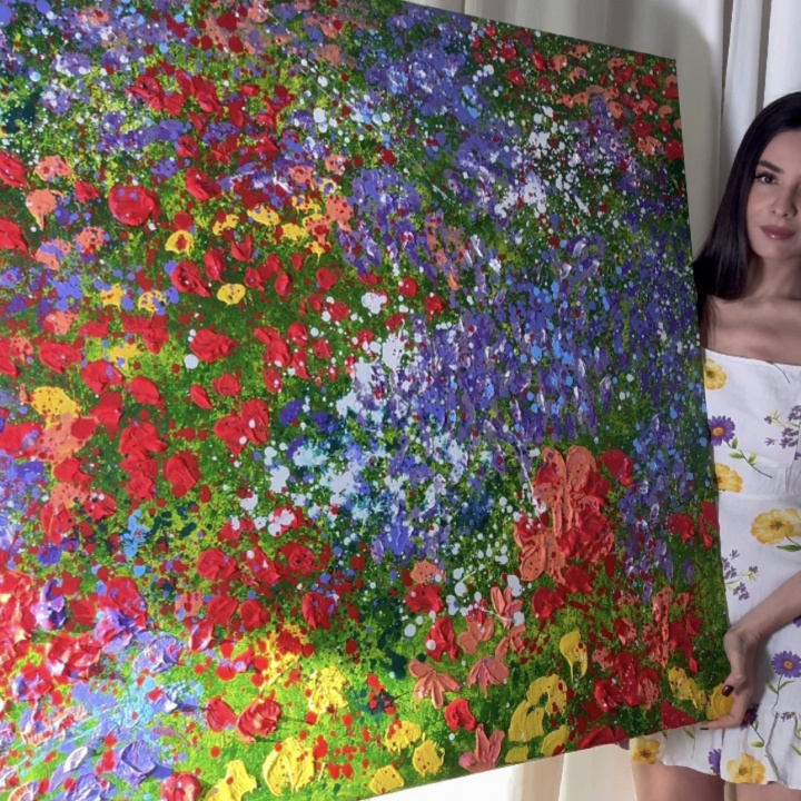 Lúka Purple ( kvetiny 3D )