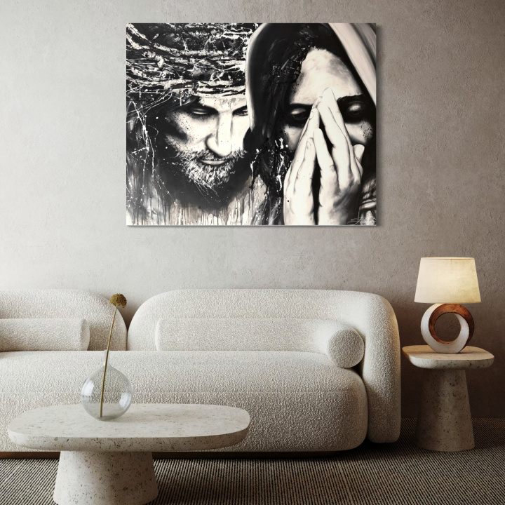 Obraz JEŽIŠ A BOŽIA MATKA v interiéri