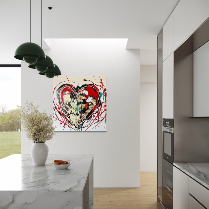 Obraz POBLÁZNENÉ SRDCE srdce interiéri