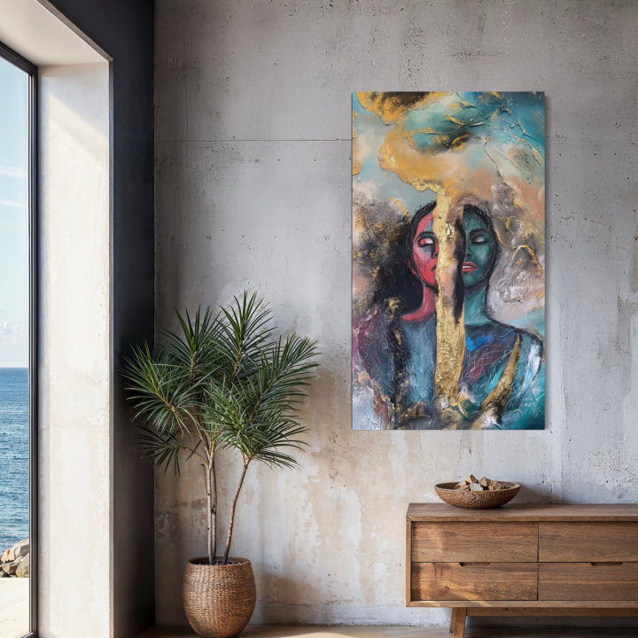 Obraz ROZUM vs SRDCE v interiéri