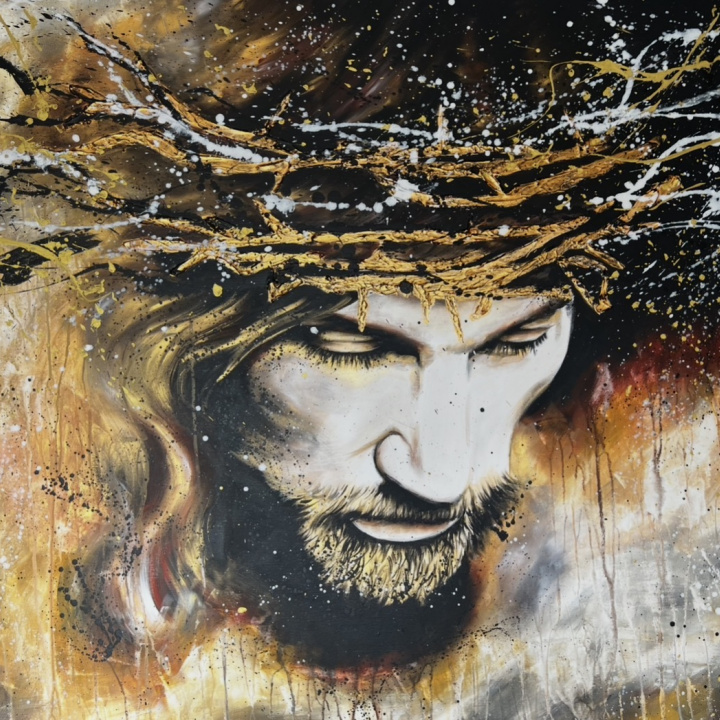 Printový obraz Ježiš Gold