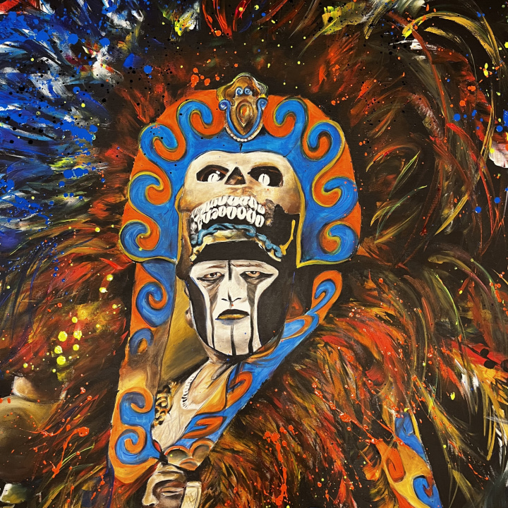 ŠAMAN ( svieti pod UV )