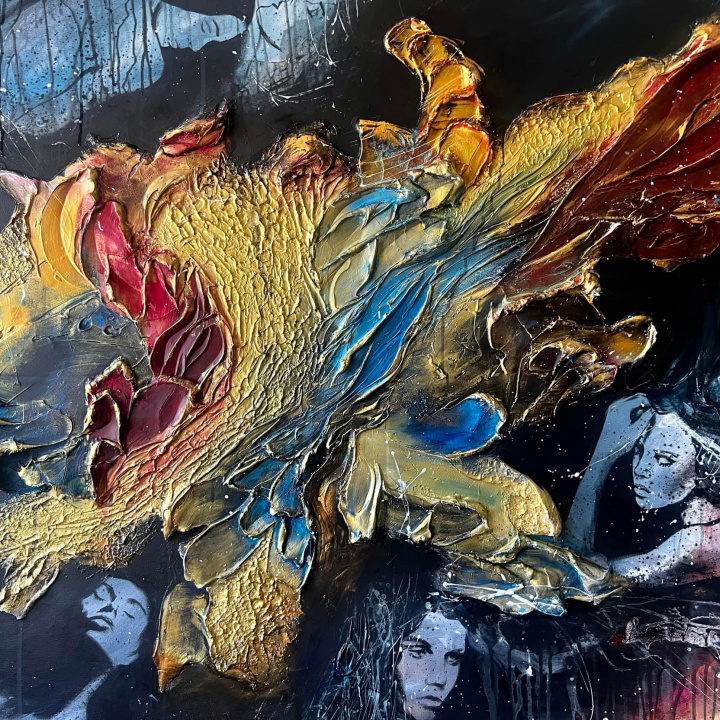 ŽENY LEVICE 100x120  ( 3D, GOLD )